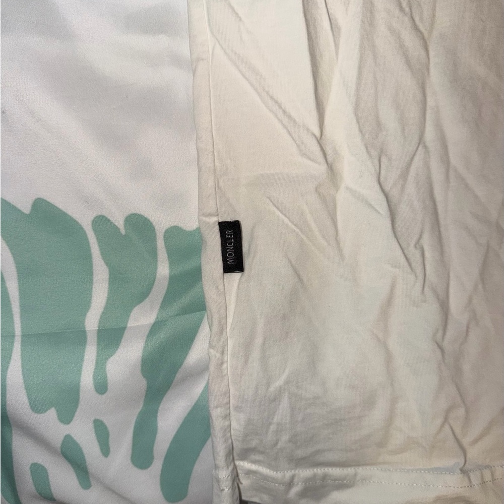 Moncler Off-White Tee with Winged Logo - Picture 3 of 4